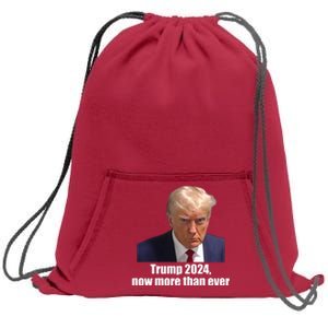 Trump 2024 Now More Than Ever Sweatshirt Cinch Pack Bag