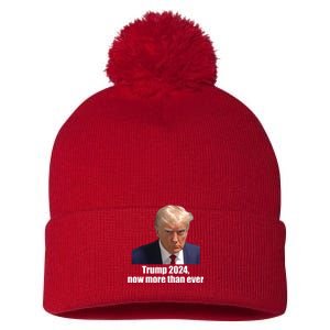 Trump 2024 Now More Than Ever Pom Pom 12in Knit Beanie