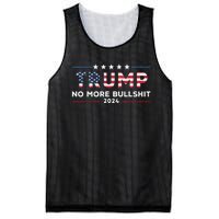 Trump 2024 No More Bullshit Political Mesh Reversible Basketball Jersey Tank