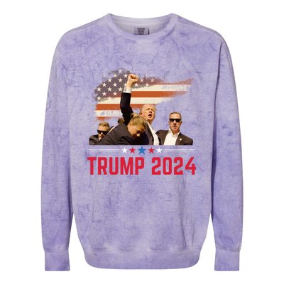 Trump 2024 Outlaw Hillbilly J.D.Vance 2024 Donald Trump Colorblast Crewneck Sweatshirt