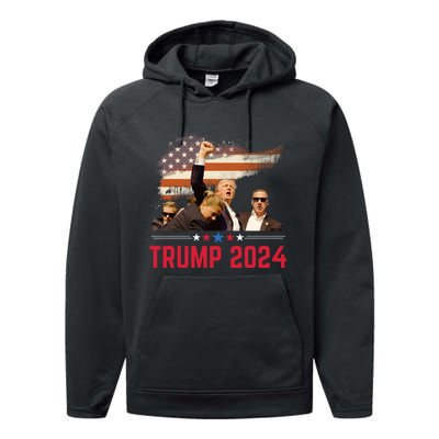 Trump 2024 Outlaw Hillbilly J.D.Vance 2024 Donald Trump Performance Fleece Hoodie