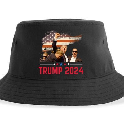 Trump 2024 Outlaw Hillbilly J.D.Vance 2024 Donald Trump Sustainable Bucket Hat