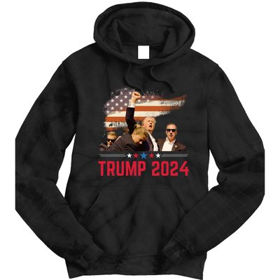 Trump 2024 Outlaw Hillbilly J.D.Vance 2024 Donald Trump Tie Dye Hoodie