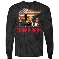 Trump 2024 Outlaw Hillbilly J.D.Vance 2024 Donald Trump Tie-Dye Long Sleeve Shirt