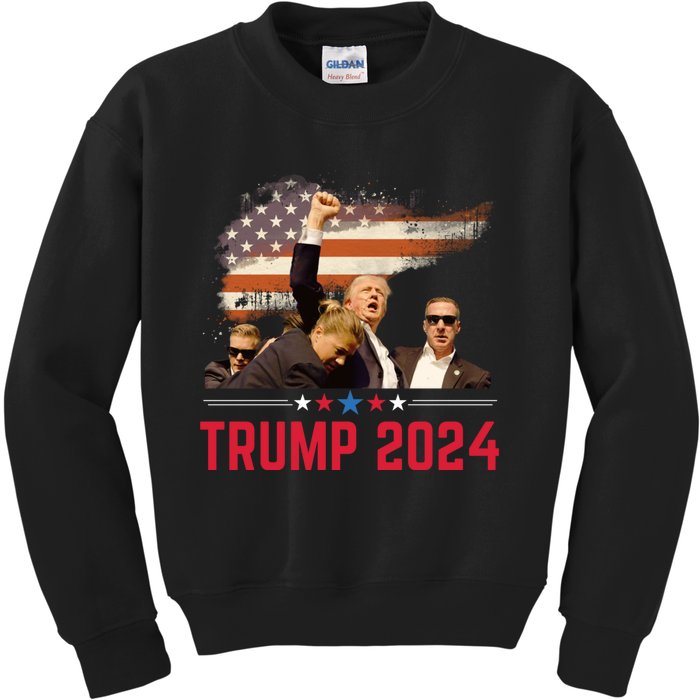 Trump 2024 Outlaw Hillbilly J.D.Vance 2024 Donald Trump Kids Sweatshirt