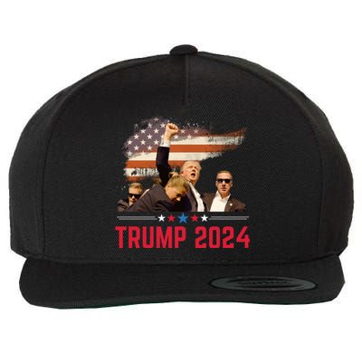 Trump 2024 Outlaw Hillbilly J.D.Vance 2024 Donald Trump Wool Snapback Cap