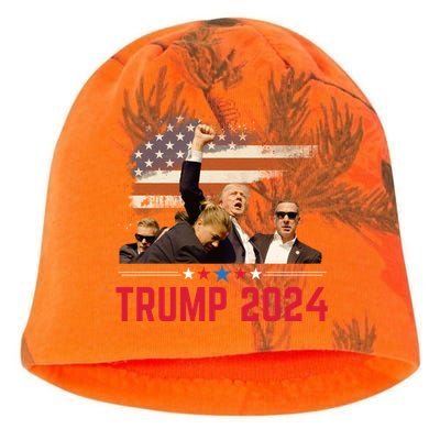 Trump 2024 Outlaw Hillbilly J.D.Vance 2024 Donald Trump Kati - Camo Knit Beanie