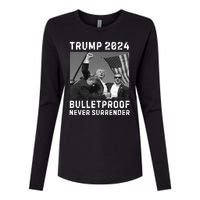 Trump 2024 Our President Our Fighter Womens Cotton Relaxed Long Sleeve T-Shirt