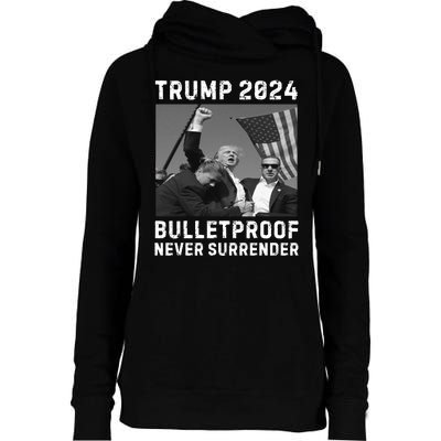 Trump 2024 Our President Our Fighter Womens Funnel Neck Pullover Hood