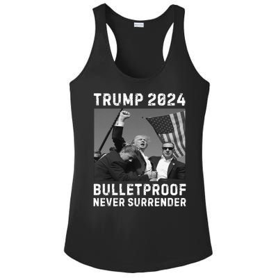 Trump 2024 Our President Our Fighter Ladies PosiCharge Competitor Racerback Tank