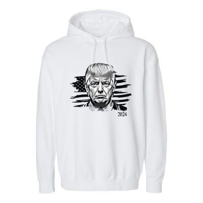 Trump 2024 Outlaw President Trump Not Guilty Garment-Dyed Fleece Hoodie