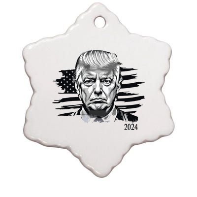 Trump 2024 Outlaw President Trump Not Guilty Ceramic Star Ornament