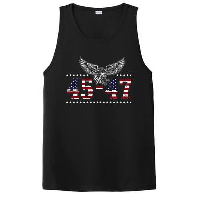 Trump 2024 President 45 And 47 American Flag Trump 2024 PosiCharge Competitor Tank