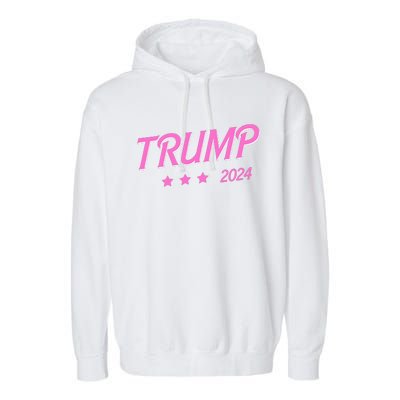 Trump 2024 Pink Design Garment-Dyed Fleece Hoodie