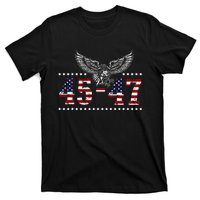 Trump 2024 President 45 And 47 American Flag Trump 2024 T-Shirt