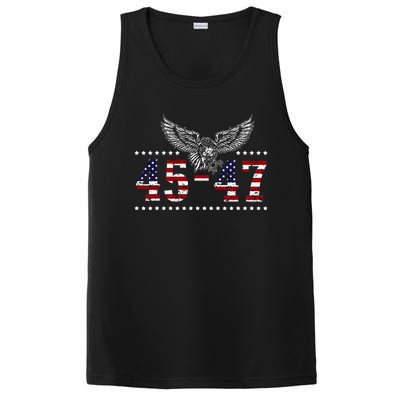 Trump 2024 President 45 And 47 American Flag Trump 2024 PosiCharge Competitor Tank