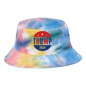 Trump 2024 Presidential Election Logo Tie Dye Newport Bucket Hat