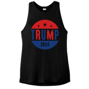 Trump 2024 Presidential Election Logo Ladies PosiCharge Tri-Blend Wicking Tank