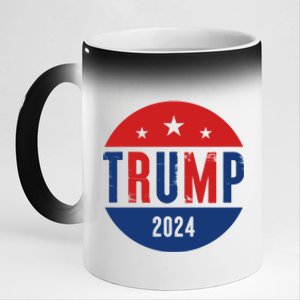 Trump 2024 Presidential Election Logo 11oz Black Color Changing Mug