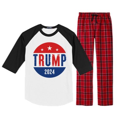 Trump 2024 Presidential Election Logo Raglan Sleeve Pajama Set