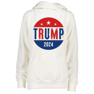 Trump 2024 Presidential Election Logo Womens Funnel Neck Pullover Hood