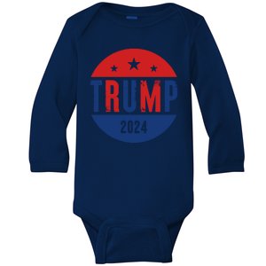 Trump 2024 Presidential Election Logo Baby Long Sleeve Bodysuit