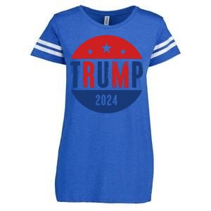 Trump 2024 Presidential Election Logo Enza Ladies Jersey Football T-Shirt