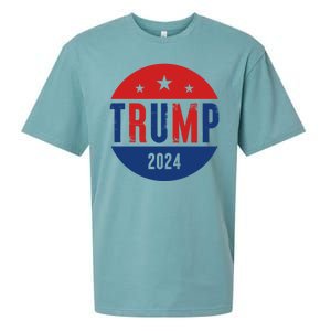 Trump 2024 Presidential Election Logo Sueded Cloud Jersey T-Shirt