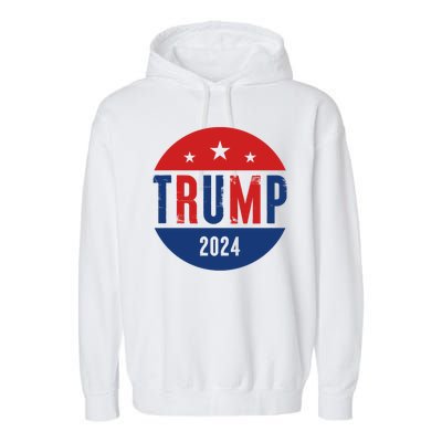 Trump 2024 Presidential Election Logo Garment-Dyed Fleece Hoodie