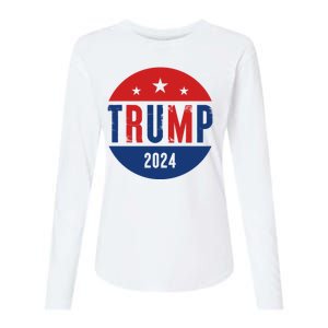 Trump 2024 Presidential Election Logo Womens Cotton Relaxed Long Sleeve T-Shirt