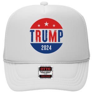 Trump 2024 Presidential Election Logo High Crown Mesh Back Trucker Hat