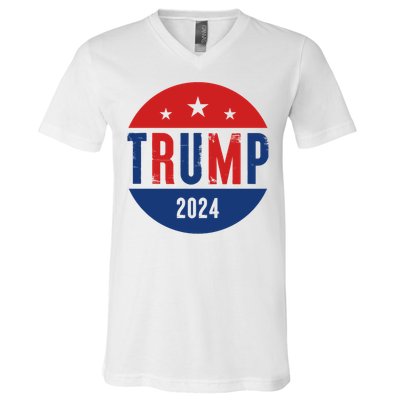 Trump 2024 Presidential Election Logo V-Neck T-Shirt