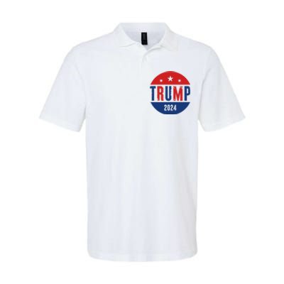 Trump 2024 Presidential Election Logo Softstyle Adult Sport Polo