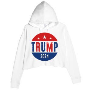 Trump 2024 Presidential Election Logo Crop Fleece Hoodie