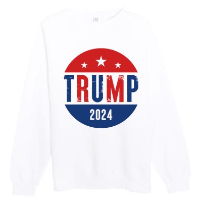 Trump 2024 Presidential Election Logo Premium Crewneck Sweatshirt