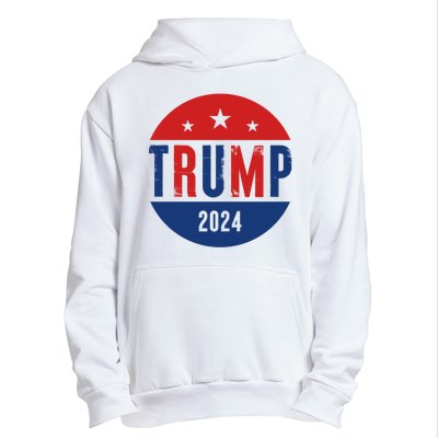 Trump 2024 Presidential Election Logo Urban Pullover Hoodie