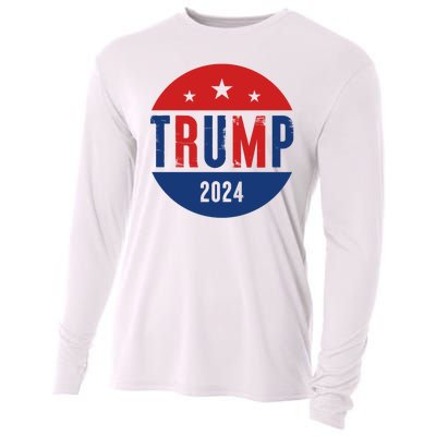 Trump 2024 Presidential Election Logo Cooling Performance Long Sleeve Crew