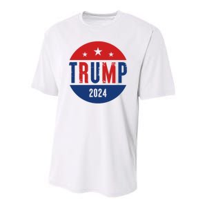 Trump 2024 Presidential Election Logo Youth Performance Sprint T-Shirt