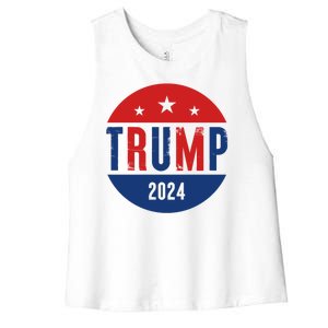 Trump 2024 Presidential Election Logo Women's Racerback Cropped Tank