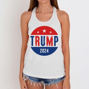 Trump 2024 Presidential Election Logo Women's Knotted Racerback Tank