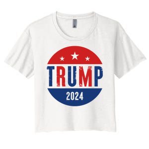 Trump 2024 Presidential Election Logo Women's Crop Top Tee