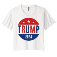 Trump 2024 Presidential Election Logo Women's Crop Top Tee