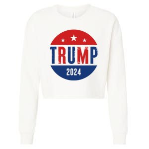 Trump 2024 Presidential Election Logo Cropped Pullover Crew