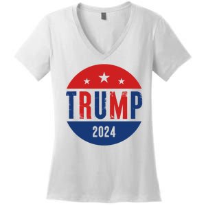 Trump 2024 Presidential Election Logo Women's V-Neck T-Shirt