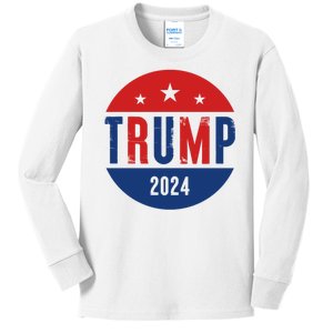 Trump 2024 Presidential Election Logo Kids Long Sleeve Shirt