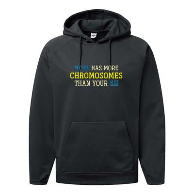 Trisomy 21 Parents Down Syndrome Awareness Gift Performance Fleece Hoodie