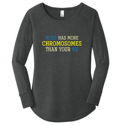 Trisomy 21 Parents Down Syndrome Awareness Gift Women's Perfect Tri Tunic Long Sleeve Shirt