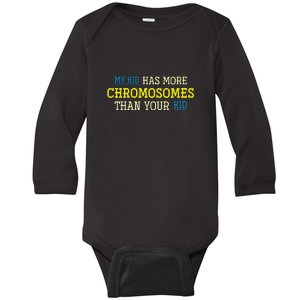 Trisomy 21 Parents Down Syndrome Awareness Gift Baby Long Sleeve Bodysuit