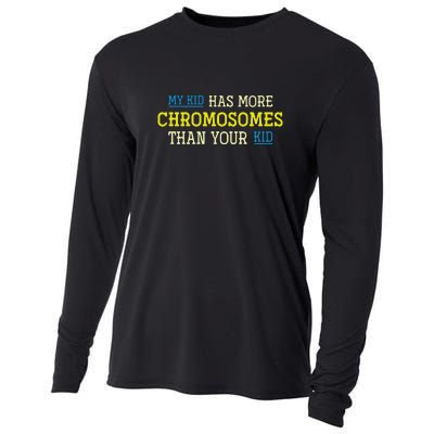 Trisomy 21 Parents Down Syndrome Awareness Gift Cooling Performance Long Sleeve Crew