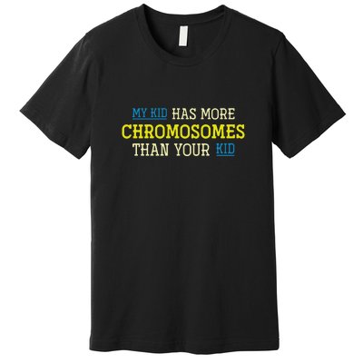 Trisomy 21 Parents Down Syndrome Awareness Gift Premium T-Shirt